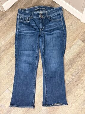 American Eagle Outfitters Womens Mid-Rise Artist Crop Jeans